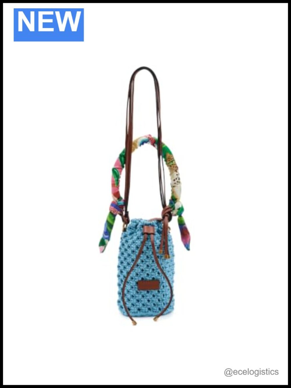 Handcrafted Cotton Macrame Shoulder Bag with Adjustable Strap - One Size
